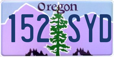 OR license plate 152SYD
