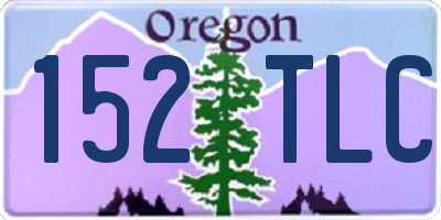 OR license plate 152TLC
