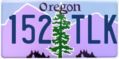 OR license plate 152TLK