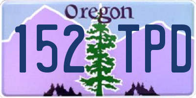 OR license plate 152TPD