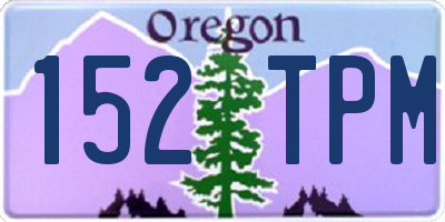 OR license plate 152TPM