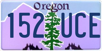 OR license plate 152UCE