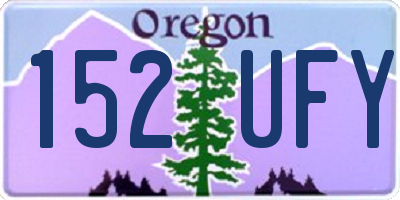 OR license plate 152UFY