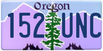 OR license plate 152UNC