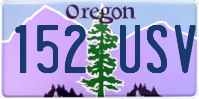 OR license plate 152USV