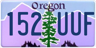 OR license plate 152UUF