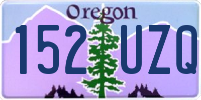 OR license plate 152UZQ