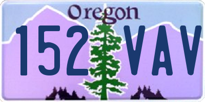 OR license plate 152VAV