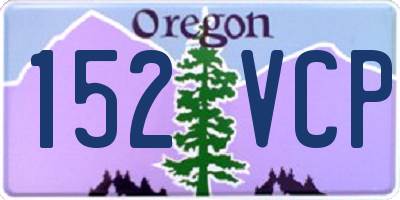OR license plate 152VCP