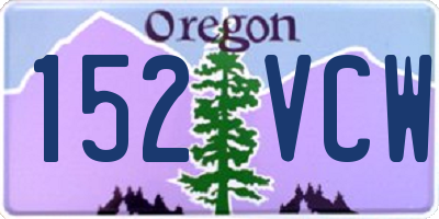 OR license plate 152VCW