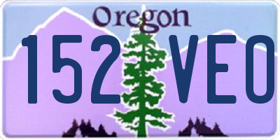 OR license plate 152VEO