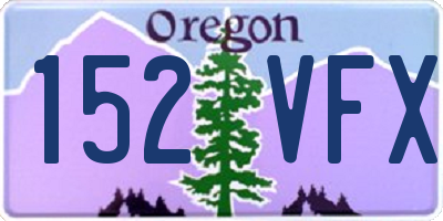 OR license plate 152VFX