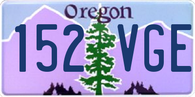 OR license plate 152VGE