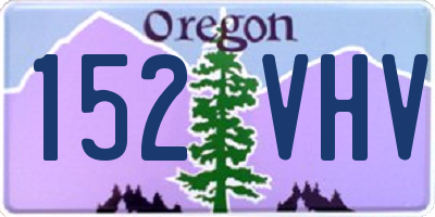 OR license plate 152VHV