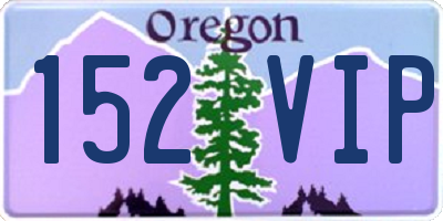 OR license plate 152VIP