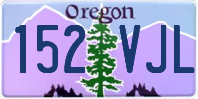 OR license plate 152VJL