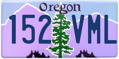 OR license plate 152VML