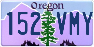 OR license plate 152VMY