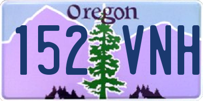 OR license plate 152VNH