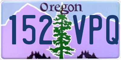 OR license plate 152VPQ
