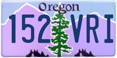 OR license plate 152VRI