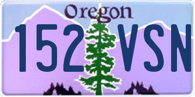 OR license plate 152VSN