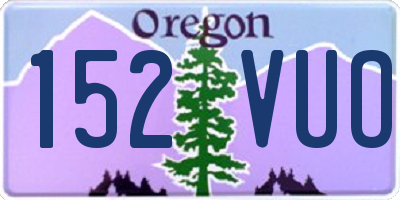 OR license plate 152VUO