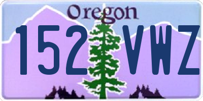 OR license plate 152VWZ