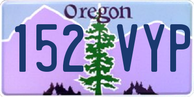 OR license plate 152VYP