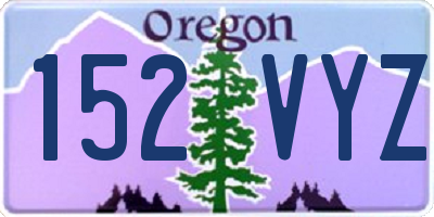 OR license plate 152VYZ