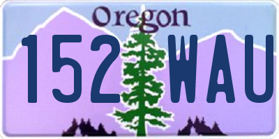 OR license plate 152WAU