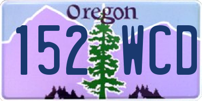 OR license plate 152WCD