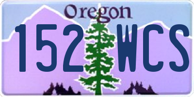 OR license plate 152WCS