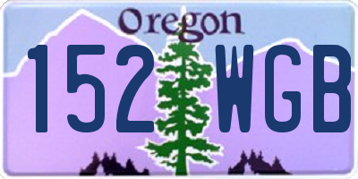 OR license plate 152WGB