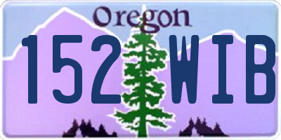 OR license plate 152WIB