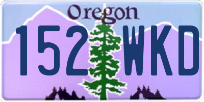 OR license plate 152WKD