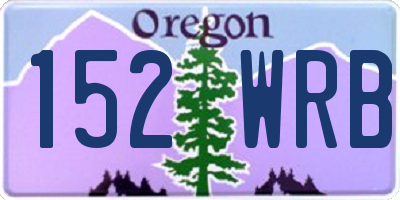 OR license plate 152WRB