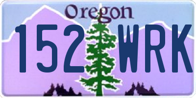 OR license plate 152WRK