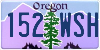OR license plate 152WSH