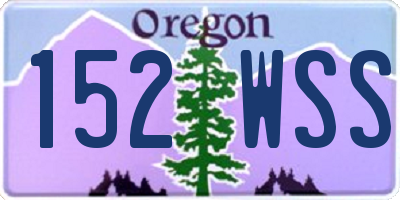 OR license plate 152WSS