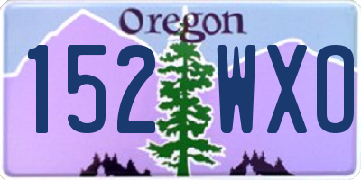 OR license plate 152WXO