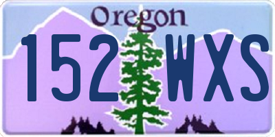 OR license plate 152WXS