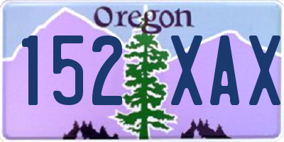 OR license plate 152XAX