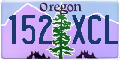 OR license plate 152XCL