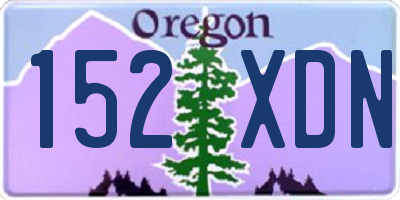 OR license plate 152XDN