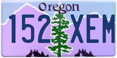 OR license plate 152XEM