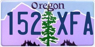 OR license plate 152XFA