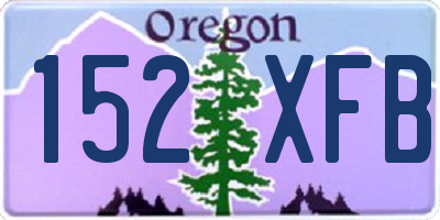 OR license plate 152XFB
