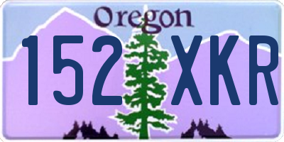 OR license plate 152XKR