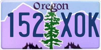 OR license plate 152XOK